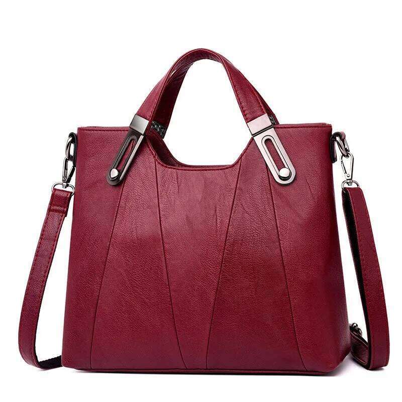 Fashion Women Shoulder Simple Solid Color Large Capacity Tote Crossbody Bag XJ260109