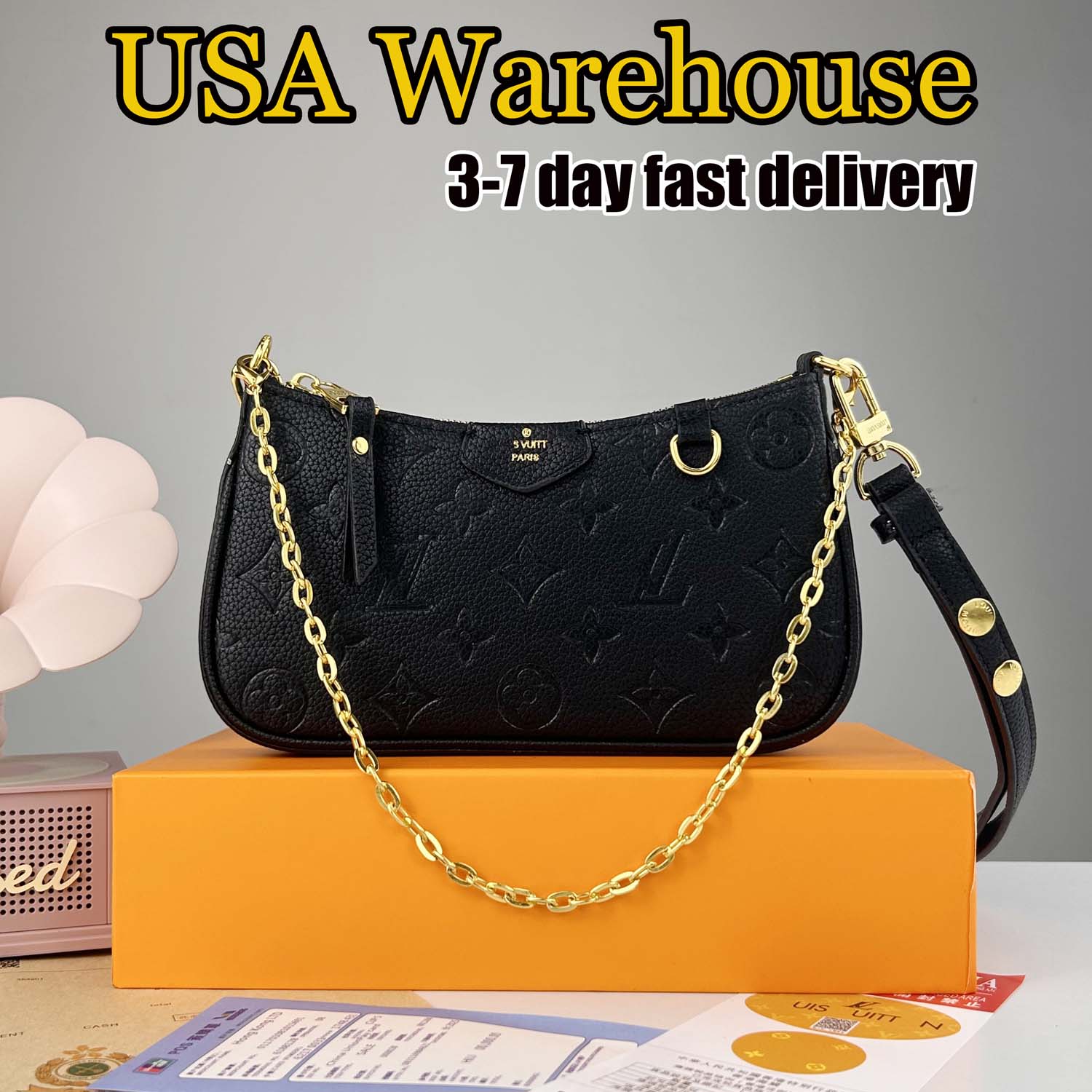 Designer Bags Luxury Bag Fashion Genuine Leather Embossed Crossbody Old Flower Chain Handbags Shoulder bag Stripe Armpit Bag Vacation Purse