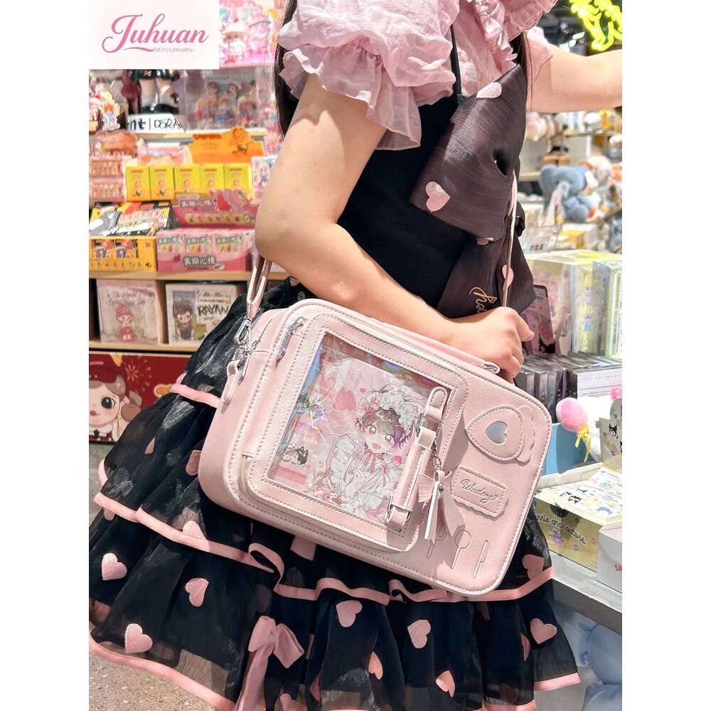 Japanese Original Daily Versatile College Messenger Bag Women's Lolita Transparent Small Food Commuting Two-dimensional Handbag XJ260109