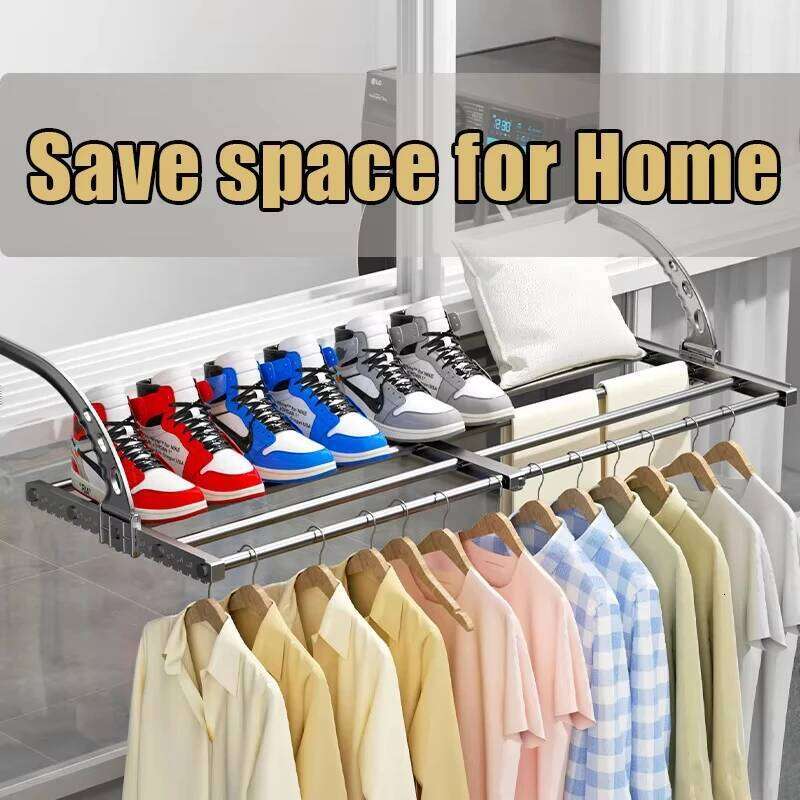 Extendable Clothes Drying Rack Carbon Steel Shoes for Balcony Bedroom Towel Organizer Window Shoe Storage Shelf 26T0109