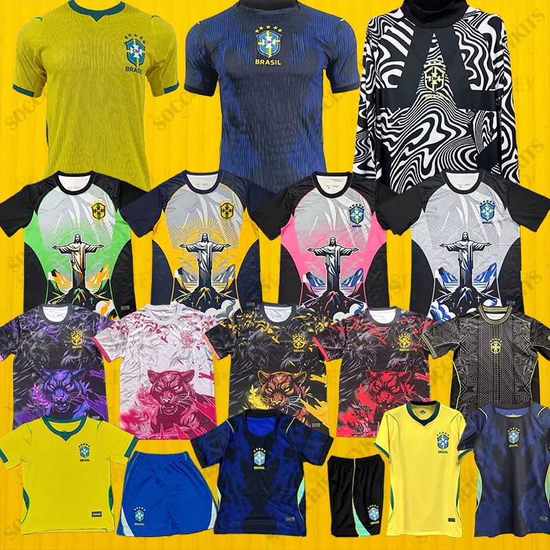 Brazil Jersey 2026 World Cup MARQUINHOS BRUNO G RODRYGO jesus speical 2026 VINI JR RAPHINHA MARTINELLI maillots 4XL Women's Kids Football Shirt Camiseta de futbol