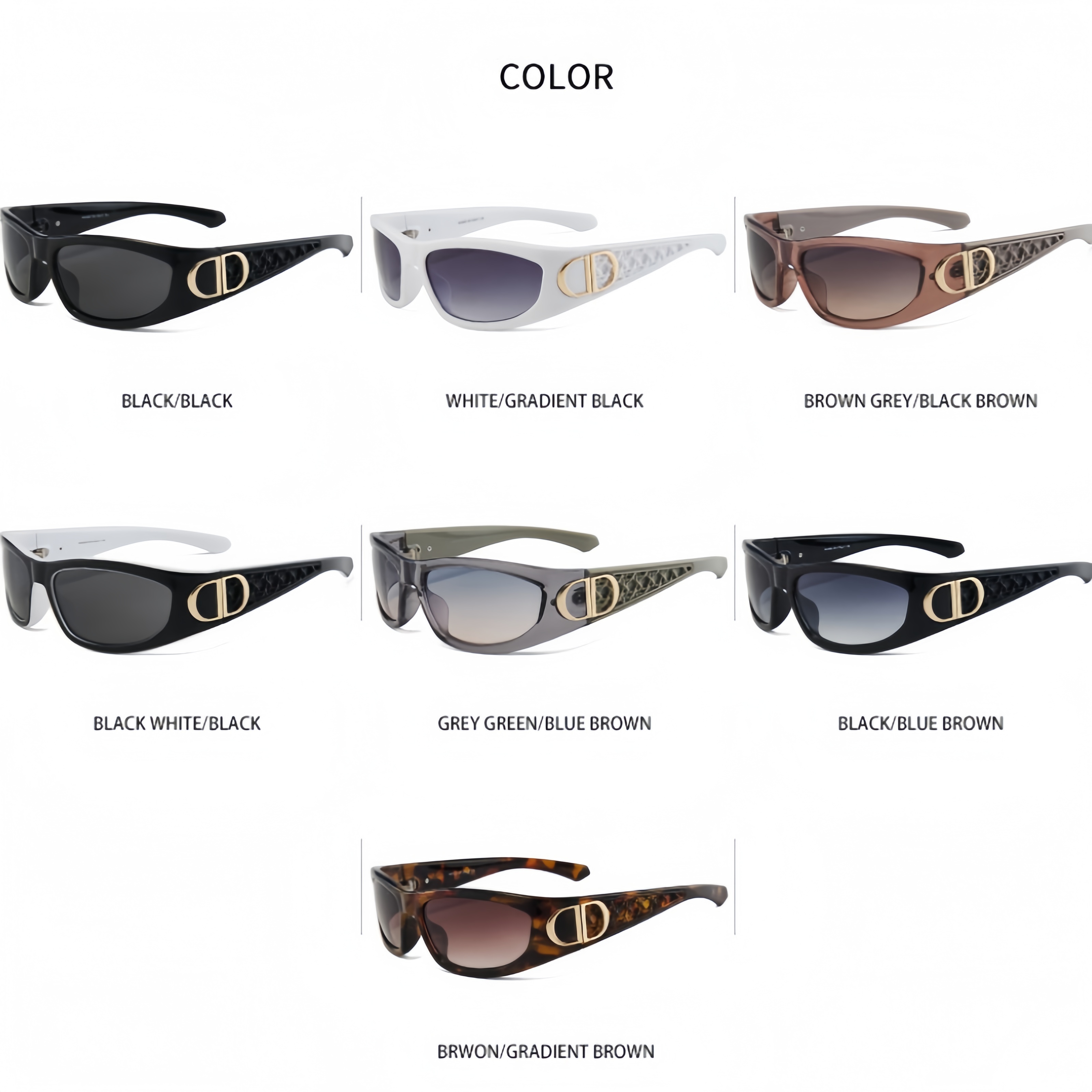 Women's Retro Cat Eye Sunglasses with Double D Metal Logo - Black Trendy UV400 Sun Glasses for Summer