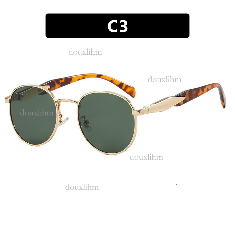 Luxury Brand Designer Fashion Accessories European And American Round Sunglasses For Women Ins Street Style 2026 New Trendy Metal Sunglasses Retro Sun - view 7