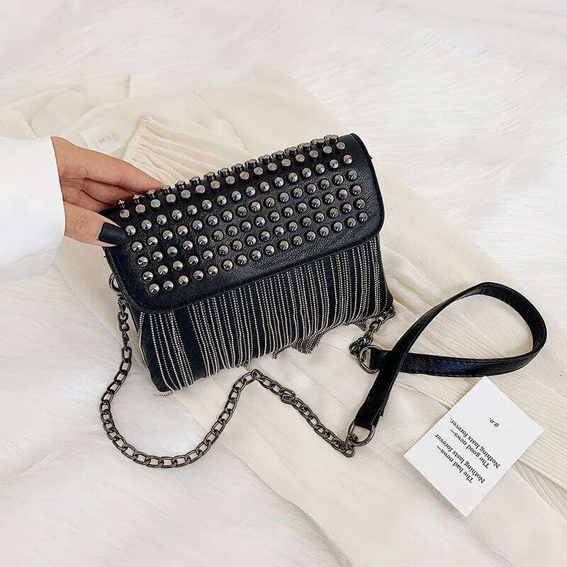 Tassel small bag, rivet trend chain, messenger bag. purses and handbags designer bag XJ260109