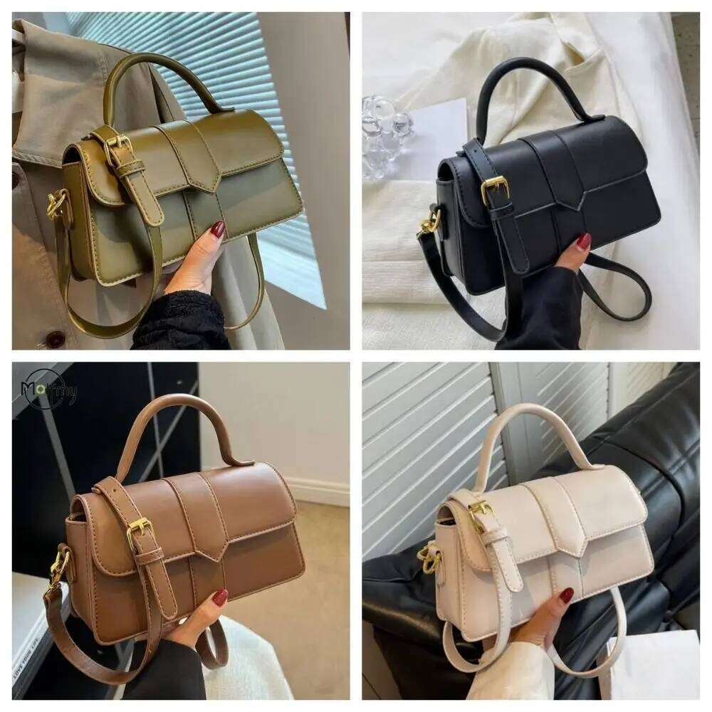 Pu Leather Women Commute Crossbody Square Lightweight Vintage Underarm Handbag Portable Multifunctional Fashion Shoulder Bag XJ260109