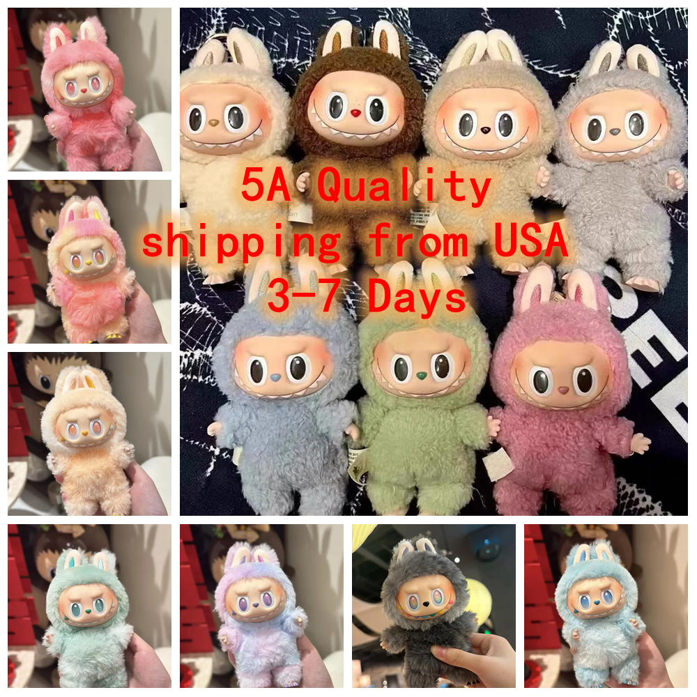 High quality Labubu Plush Doll Backpack accessory V1 V2 V3 Style Bd Box The Monsters big into energy Exciting Macaron have a seat Series Toys Action A