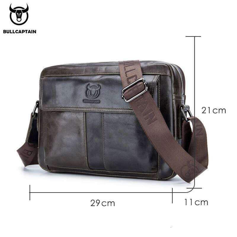 Luxury shoulder bag handbag Hobo BULLCAPTIN genuine leather men's crossbody bag large capacity casual multifunctional fashionable business briefc