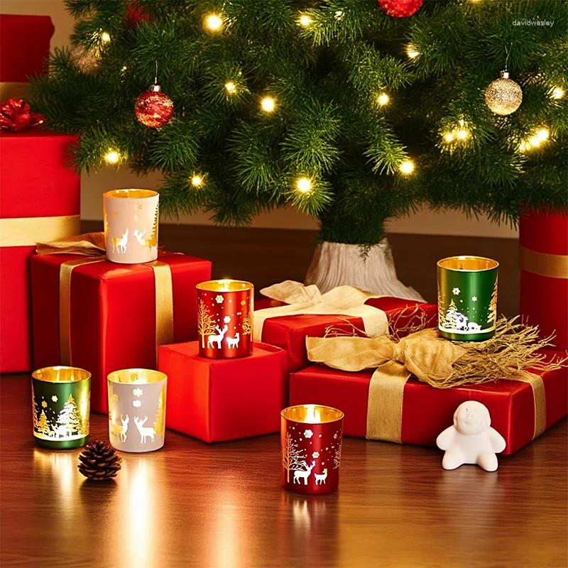 Candle Holders Christmas Series Year Decorative Candlestick Cups Custom Home Fragrance Birthday Gifts H260310