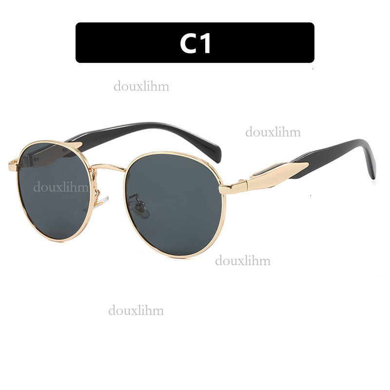 Luxury Brand Designer Fashion Accessories European And American Round Sunglasses For Women Ins Street Style 2026 New Trendy Metal Sunglasses Retro Sun - view 5