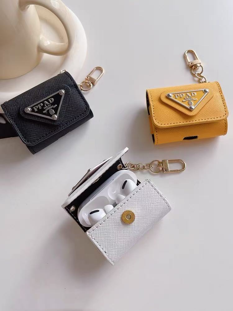 Designer Mini Bag for Airpods 4 1 2nd Generation 3 New 3rd Case Air pods Pro 2 Headset Packet Keychain Leather Earphone Protector Shell Chain Charm 11
