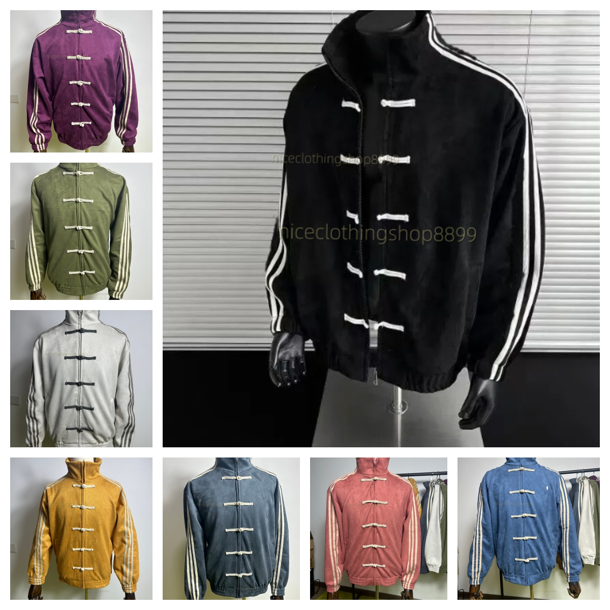 Tang jacket 26 Man Jacket casual individual and fashionable silk Chinese New Year jacket standup collar buttonbutton jacket classic loose Tang suit jacket for women