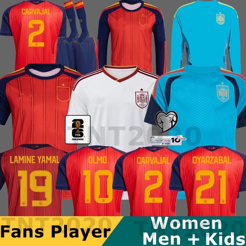 2026 World Cup Espagne Spain soccer jerseys Training suit PEDRI Espana MORATA CARVAL fans Player football shirt men woman kids kits OLMO FERRAN RODRIGO LaMiNe YAMAL