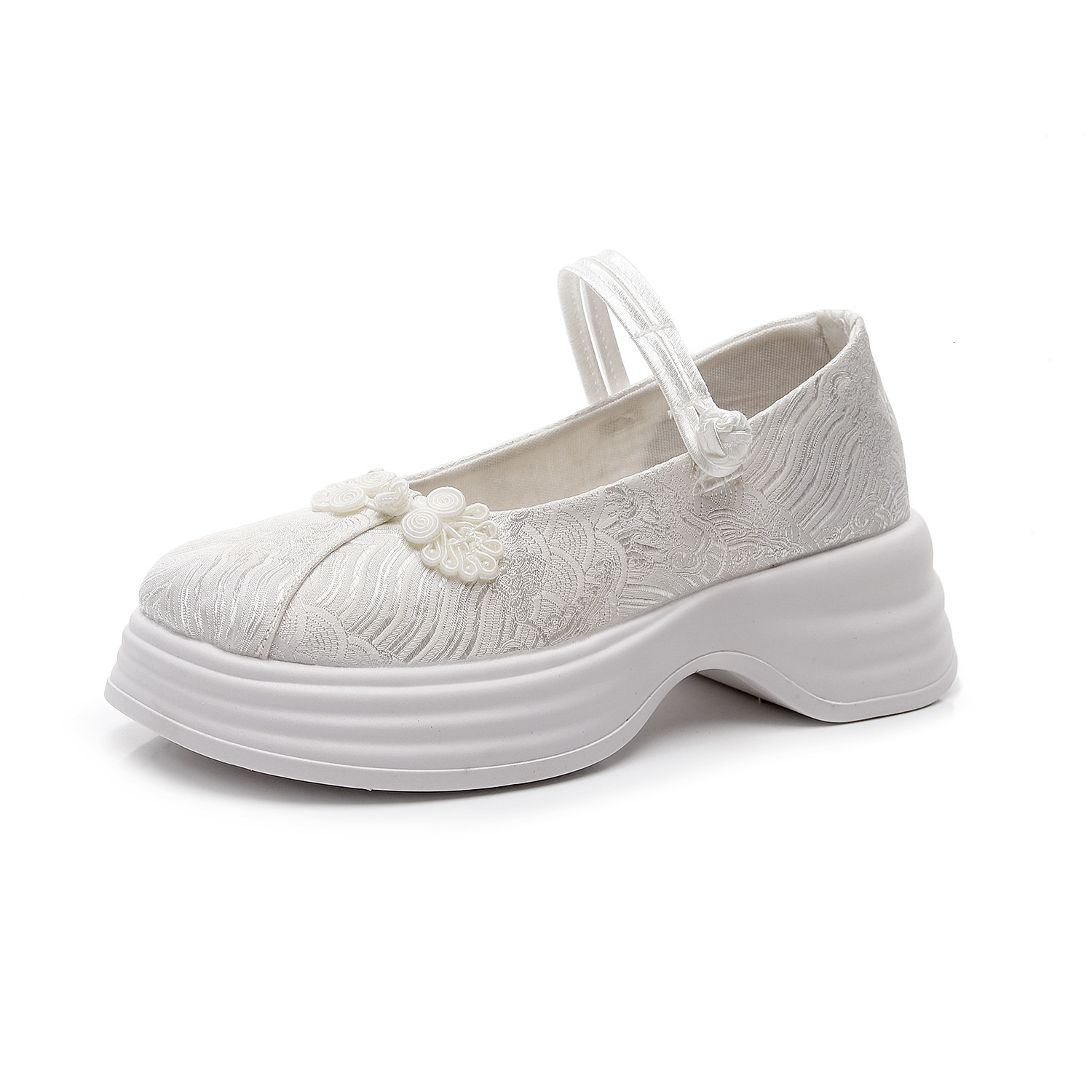 Ddmytiger Ddmytiger Qinyu New Mary Jane Height Increasing Platform Sole Chinese Women S French Style Elegant Shallow Mouth Single Shoes Outdoor Outdoo