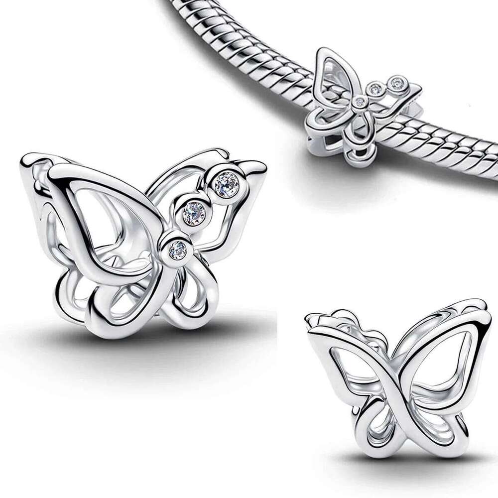 2026 New 925 Sterling Silver Charms Colorful Heart Bee Flower key Lock Mushroom Beads Bracelets Necklaces Womens DIY Jewelry Gift