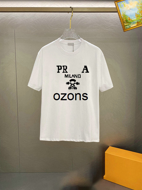 P Summer fashion casual mens and womens new Tshirt brand designer luxury cotton fashion shortsleeved round neck new mens Tshirt L39L pradaly IAS9