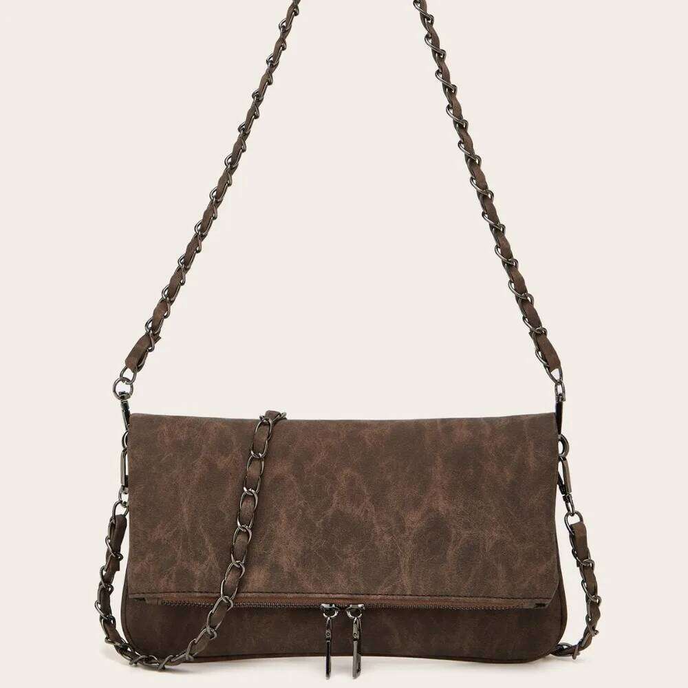 New Trendy Handbag for Women Retro Single Shoulder Crossbody Chain High-end and Niche Design Underarm Bag XJ260109