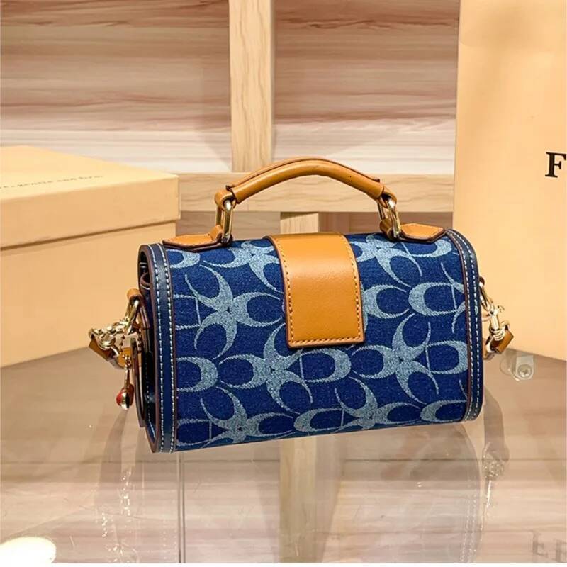 Bestseller Ladies' handbag, light luxury retro denim canvas fashionable 2025 new pillow bag, high-end single shoulder crossbody bag ddmybear