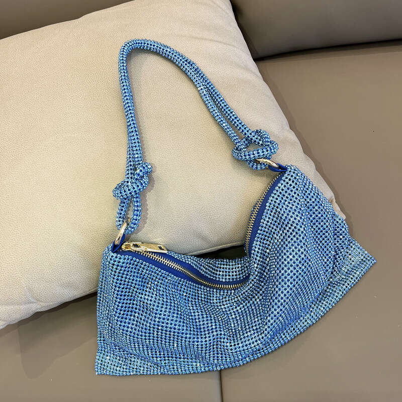 2026 new designer with rhinestones underarm full handbag pink handheld small womens rhinestone bag