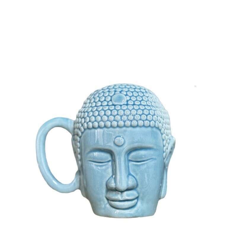 Creative Ceramic Mug Zen Buddha Compassion Coffee Cup Drinking Utensils Home Office Teacup Meditation Gift Artisan Pottery Drinking utensils Teacup Mu