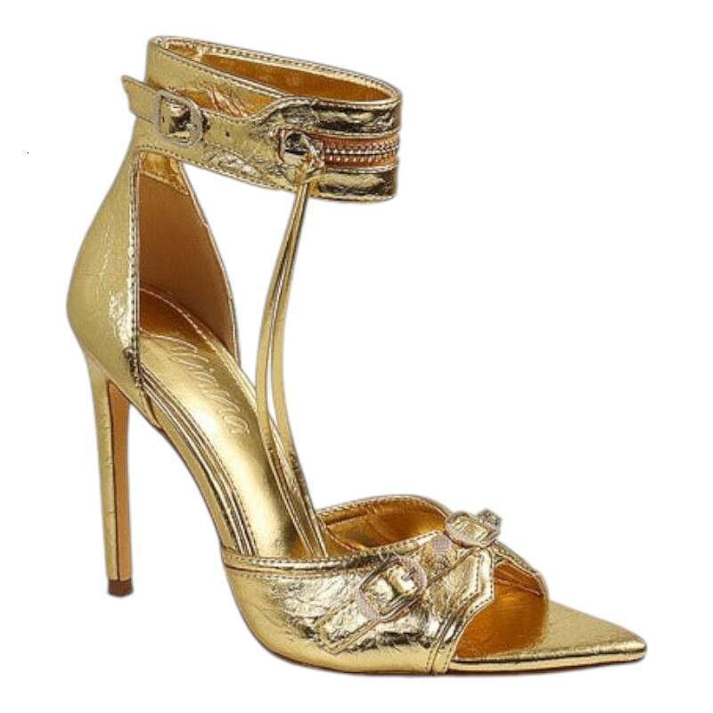 2026 Colour Black Woman Ankle Strap Sandals Leather Cross-Tied High Heels Shoes Sexy Lace Up Party Pumps shoe