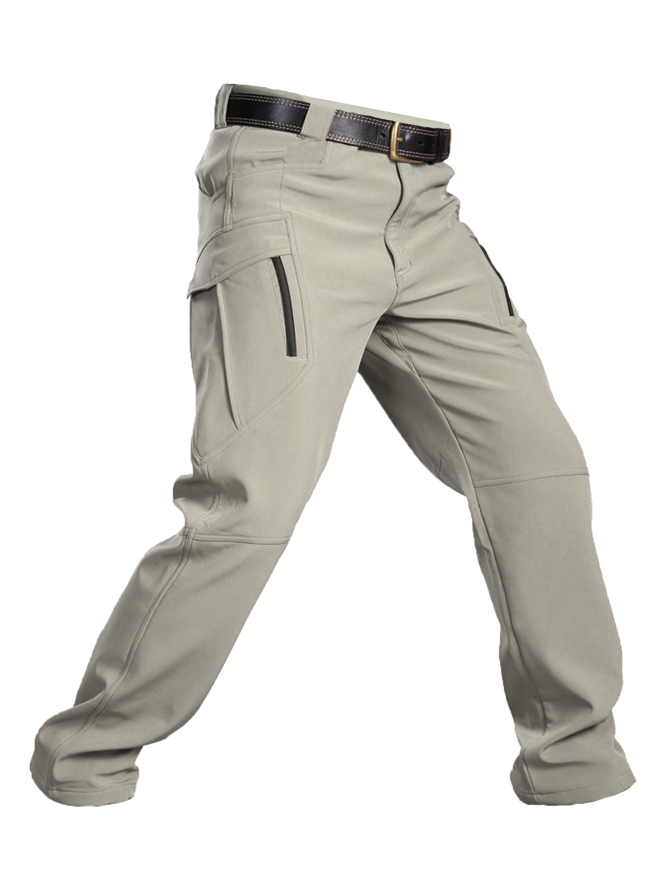 Men's Tactical Utility Pants - Multi-Pocket Workwear Cargo Pants with Belt