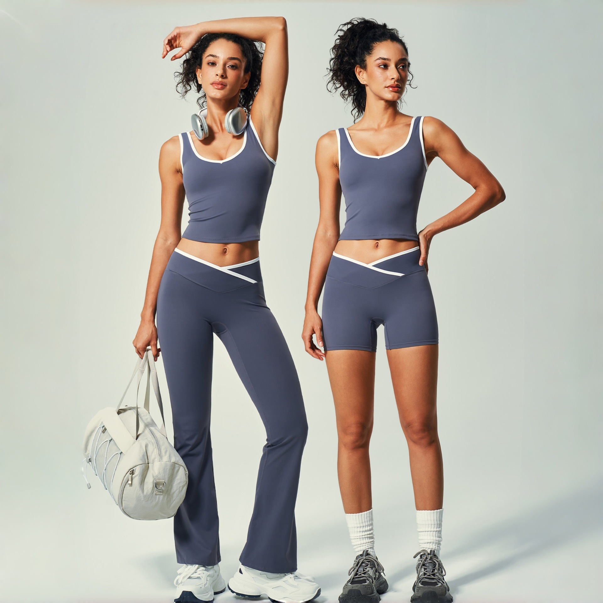 Women Yoga Set Two Pieces bralette Gym Sports lingerie Tracksuits Bra Fitness Shorts Fared Pant Workout Sports Clothes Hot seller