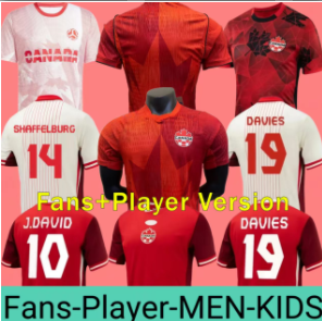 2026 Canada Soccer Jerseys J.DAVID MEN KIDS KIT WOMEN Uniforms national team DAVIES LARIN25 26 UGBO CAVALLINI MILLAR EUSTAQUIO FRASER 2024 football shirt T home away