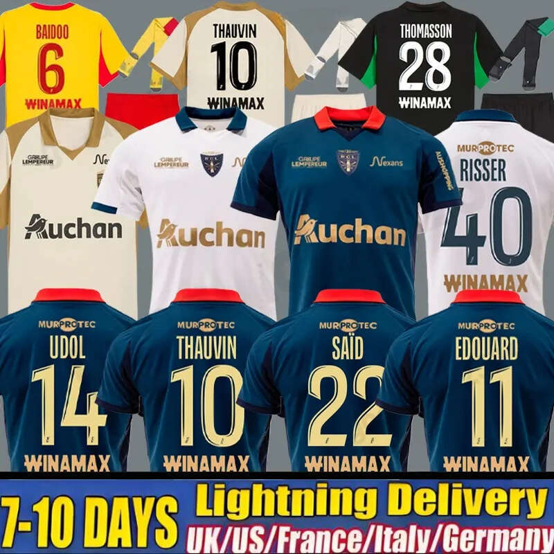 25 26 Home Away Maillot RC Lens Soccer Jerseys THIRD Saint-Barbe Special KAKUTA FULGINI DIOUF SPIERINGS GANAGO SOTOCA WAHI Football Shirt Jersey Men Kids Kit