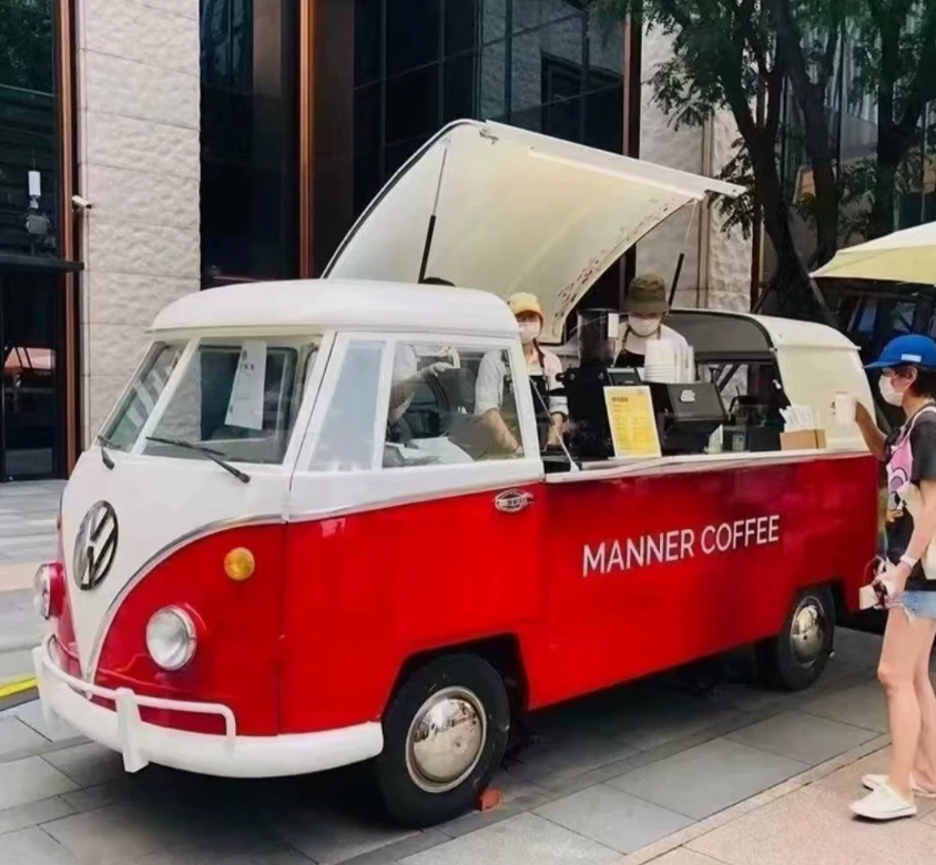 Fashion Wheel Food Mobile Cart Mobile Bar Counter Kitchen Cart Food for Sale Truck Europe Ice Cream Van With Great Price