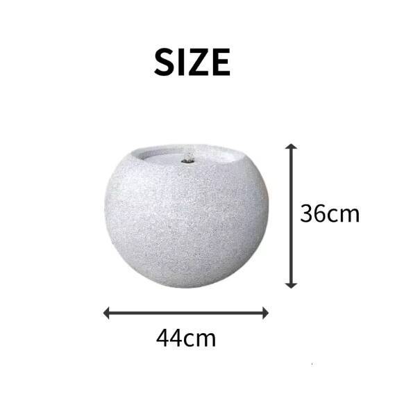 Modern Concise Ball Water Fountain Solar Led Lights Outdoor Home Garden Decoration