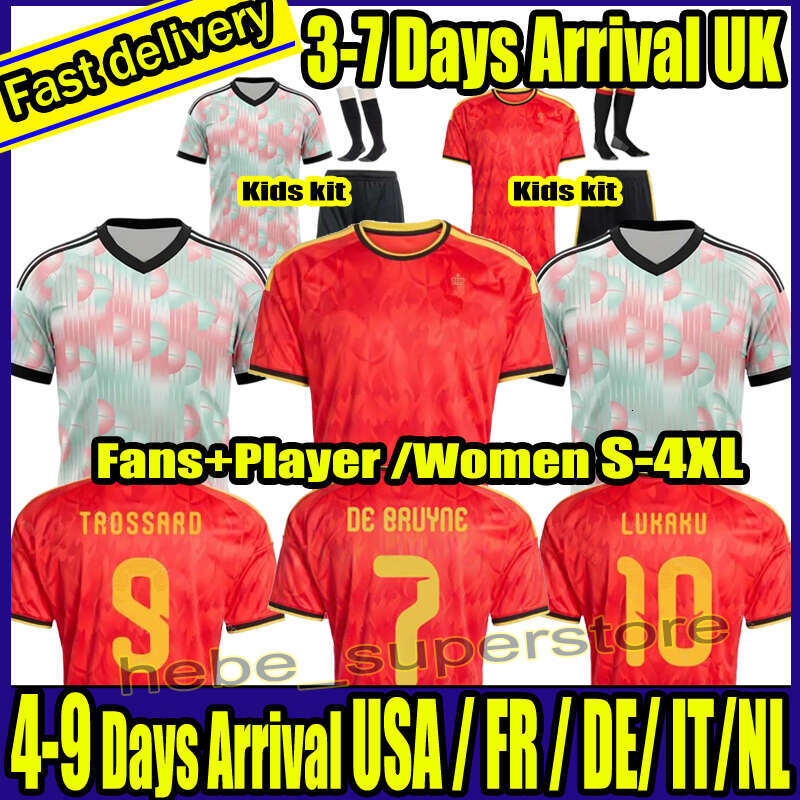 S-4XL 2026 2027 BELGIUM soccer jerseys DE BRUYNE R. LUKAKU E. HAZARD 2026 MERTENS BATSHUAYI TIELEMANS T.HAZARD Fans Player football shirt uniform Men Kids Kits