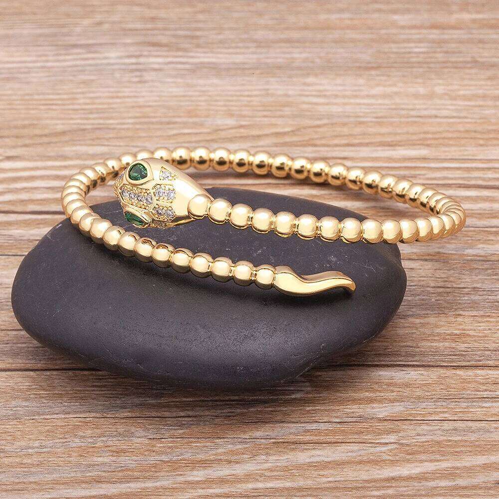 Jewellery Bangle Copper Cubic Zircon Adjustable Snake Cuff for Wedding Party and Formal Occasion Fine Jewelry Gift High Quality Textured Finish
