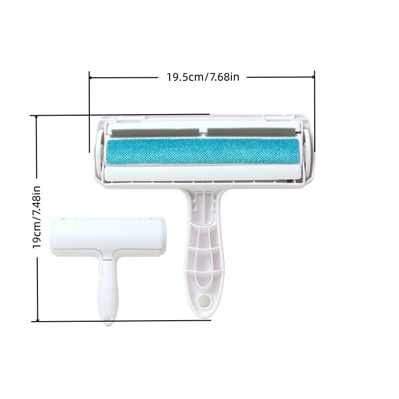 Reusable Pet Hair Remover Brush - Self-Cleaning Lint Roller for Dog/Cat Fur, Portable Fabric Furniture Deshedding Tool