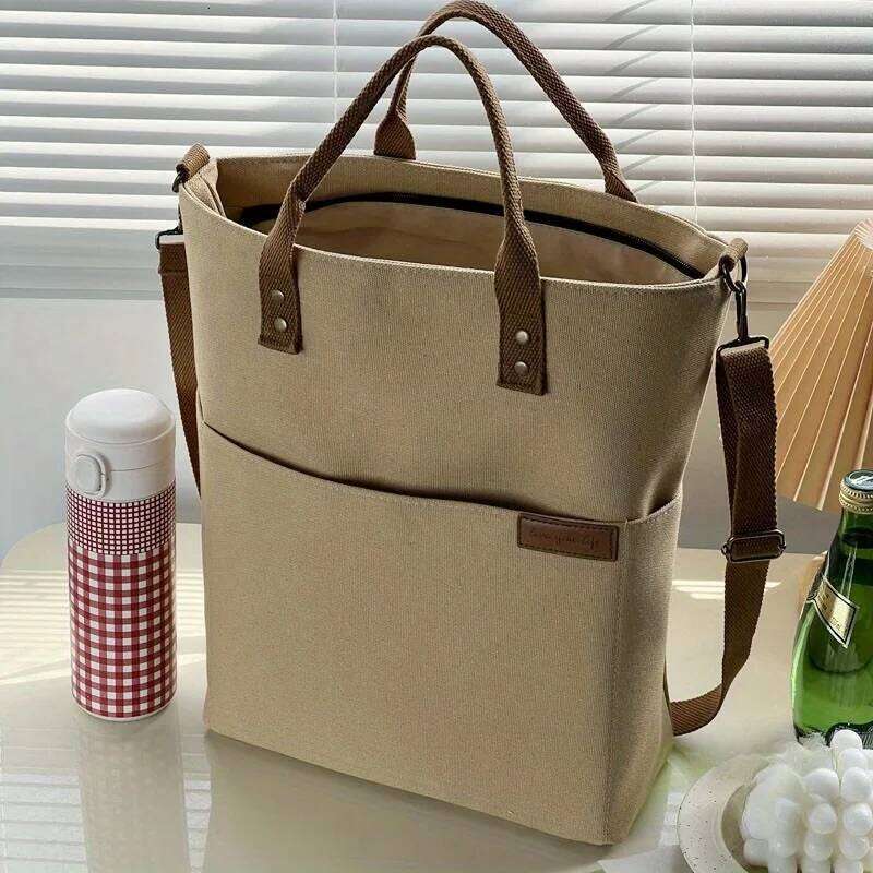 College Style Korean Version Simple Single Shoulder Tote Bag, Fashion Large Capacity Crossbody Handbag, Suitable for Commuting XJ260109