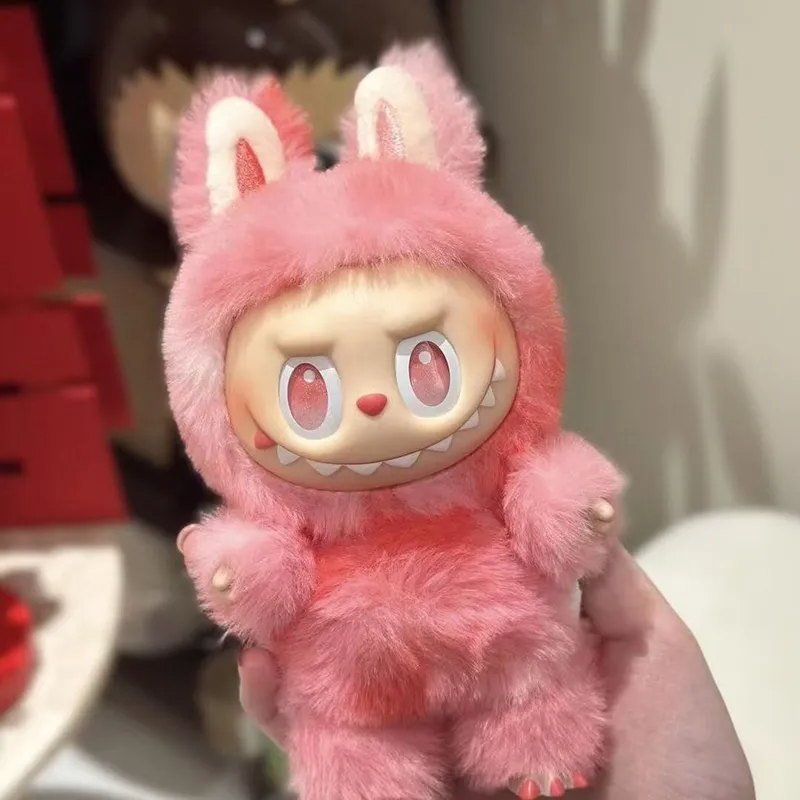 High quality Labubu Plush Doll Backpack accessory V1 V2 V3 Style Bd Box The Monsters big into energy Exciting Macaron have a seat Series Toys Action A