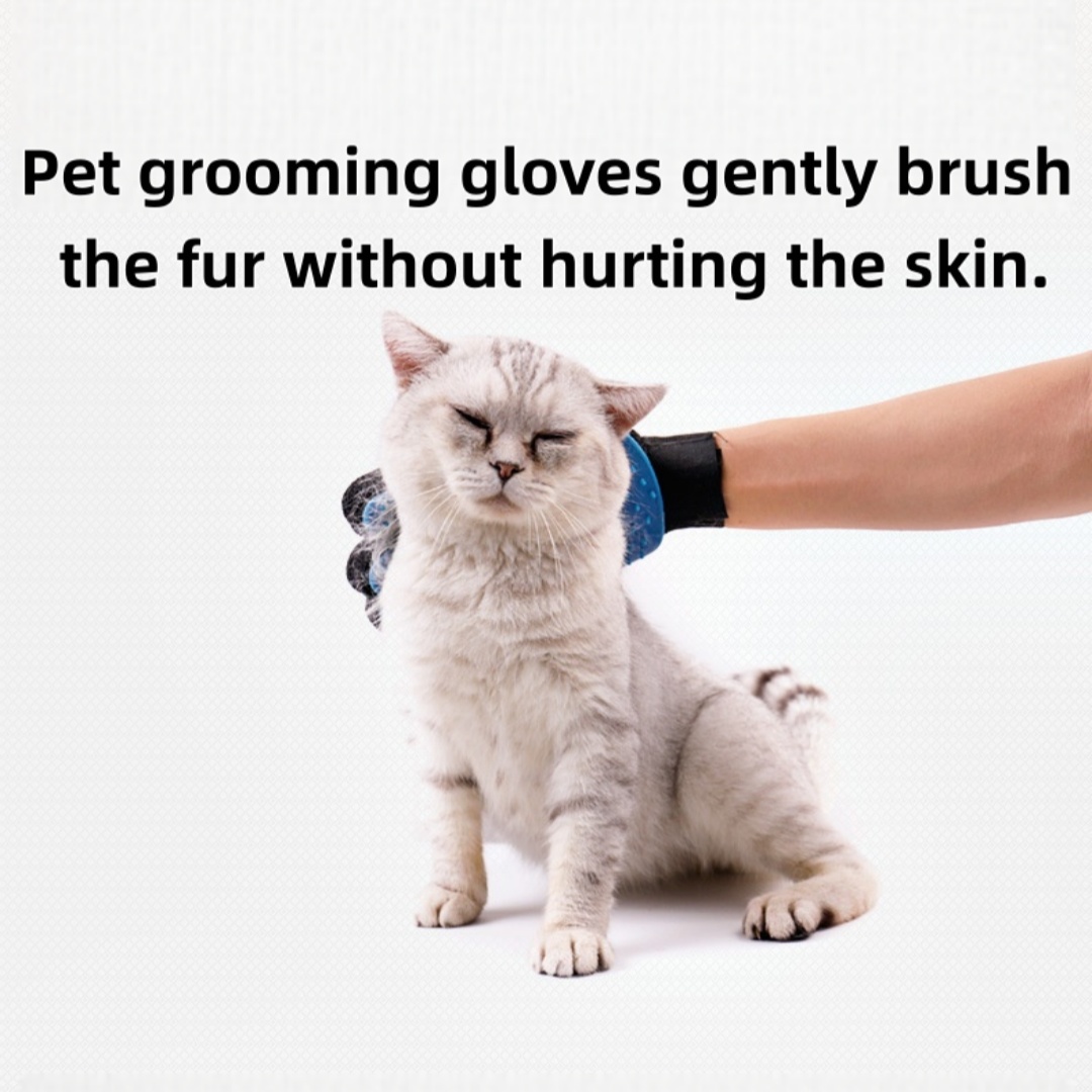 Multi-Color Cat Petting Glove - Reusable Pet Hair Remover Glove, Gentle Deshedding Glove for Cats/Dogs Loose Fur