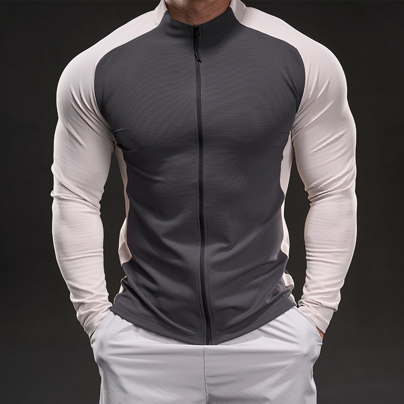 Slim Fit Stretch Long Sleeve Training Shirt Yoga Fashion Running Sports Fitness Outdoor T-Shirt Men Outdoor Tight Fit US Size 250213