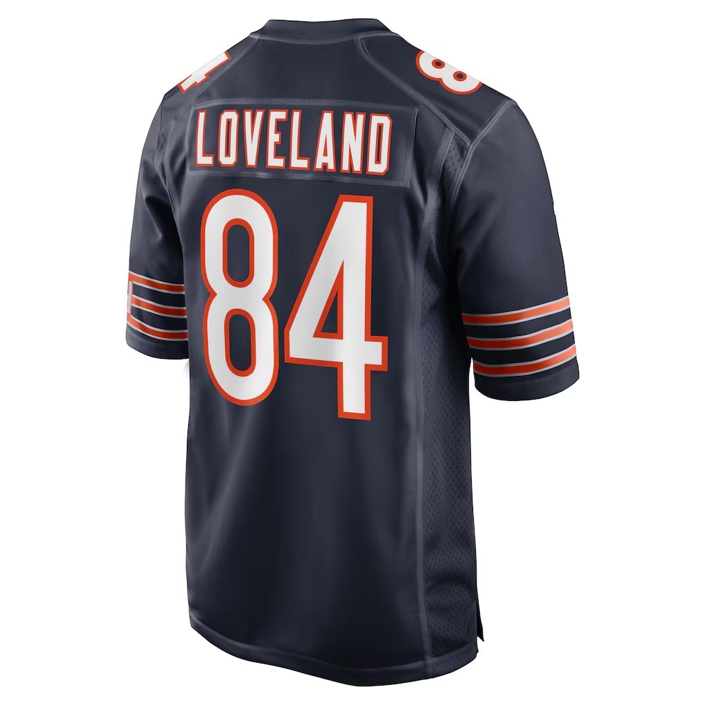 Loveland 84 Kmet 85 Williams 18 Odunze 15 Swift 4 Monangai 25 Jersey Team Navy Orange White Color Stitched Football Jerseys Men's Size S-XXXL