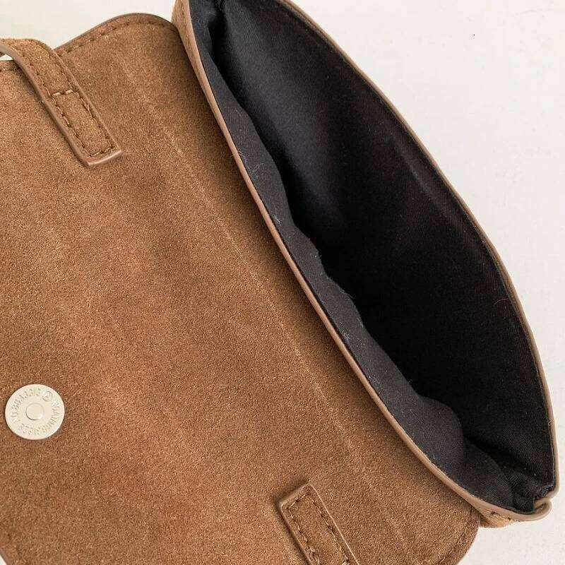 Faux Suede Waist Fashion Flap Pocket Crossbody Shoulder Mini Square with Magnetic Closure Women Purse for Mobile Bag XJ260109