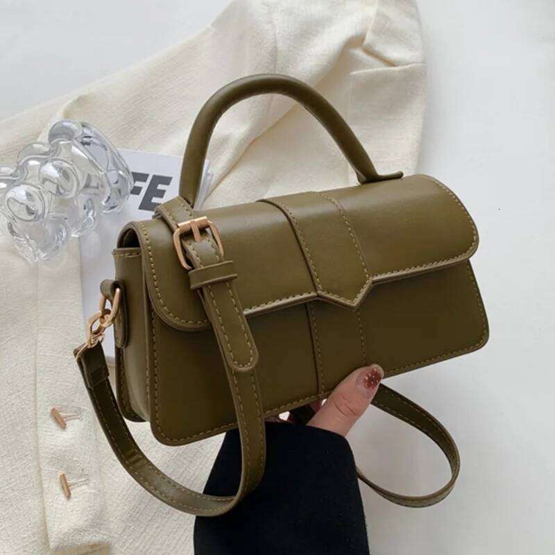 Pu Leather Shoulder for Women Handbag Fashion Crossbody Bags Vintage Underarm Bag Square Satchel 2024 XJ260109