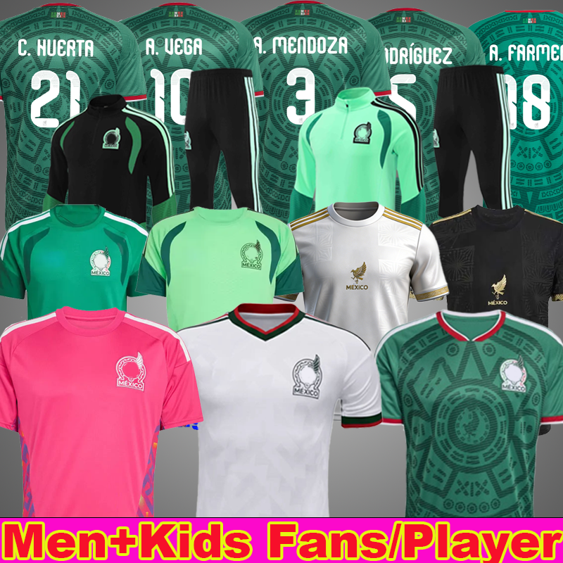 2026 World Cup Mexico Gold Cup Soccer Jerseys CHICHARITO GIMENEZ H.LOZANO 25 26 27 HOME AWAY Maillot Football Shirt Mexique E. ALVAREZ A.VEGA RAUL Men Woman KidS KiT