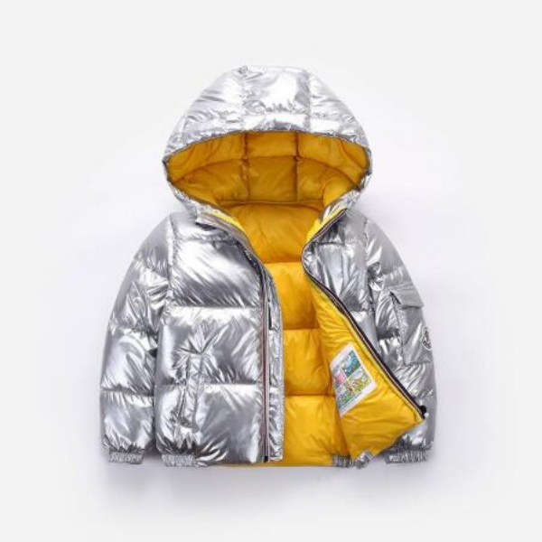 Children winter jacket Coat for kids girl silver gold Boys Casual Hooded Coats Baby Clothing Outwear kid Parka Jackets snowsuit