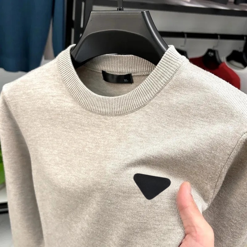 Men'S Sweaters Crew Neck Pullover Knitted Sweater Spring Autumn Long-Sleeved Top Base Shirt Fashion Winter Warm Long Sleeve Knitting Jumper