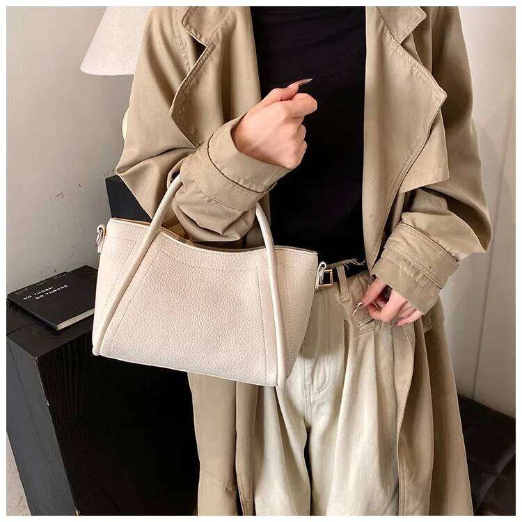 New Women's Retro Autumn and Winter PU Square Casual Handbag Daily Large Capacity Shoulder Multifunctional Crossbody Bag XJ260109