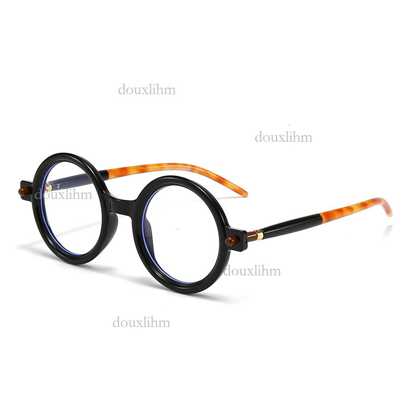 2026 New Designer Round Frame Anti Blue Light Flat Lens For Men And Women Trendy Sun Glasses Outdoor Versatile Luxury Brand Fashion Accessories Wholes