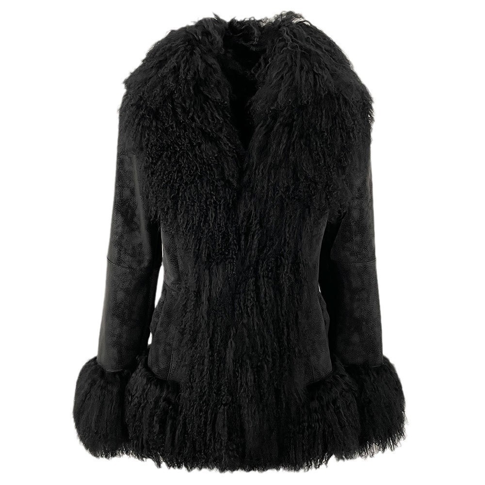 Fashion Lapel Faux Fur Patchwork Jacket Women Elegant Long Sleeves Thick Warm Coat Autumn Winter Lady Commuting Streetwear 241015 - view 6