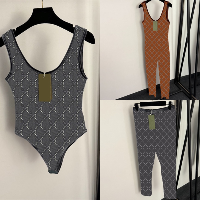 Luxury Glitter Rhinestone Velour Jumpsuits Rompers For Women Designer High Waist Skinny Leggings Summer Beach Vacation Leotard Swimsuit Bodysuit