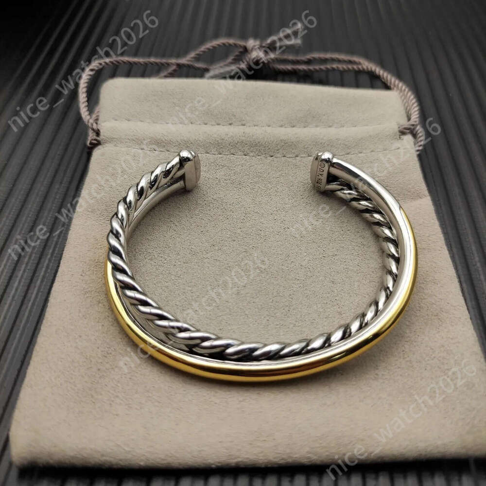 Davidlys designer Bangle fashion David yourman yurmab ilver bangle luxury jewelry pearl women men Yurmabs Bracelet Plated gold 638