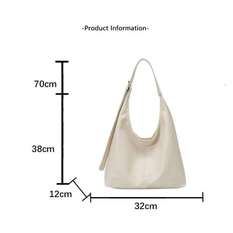 New Women's Fashionable Simple Shoulder Large Capacity PU Commuter Tote Bag High Sense Retro Armpit Bags XJ260109