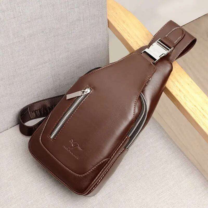 Design UBS Soft Leather Men Chest Anti Theft Mens Shoulder Casual Sports Travel Messenger Bags Man Business Bag Purses XJ260109